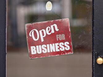 Open for Business sign